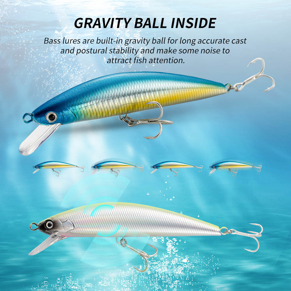 Fishing Lure Sinking Minnow 13 - Fishing Hook Treble review and price