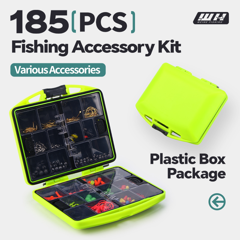 WEIHE 185pcs Fishing Accessori - Fishing Hook Box review and price