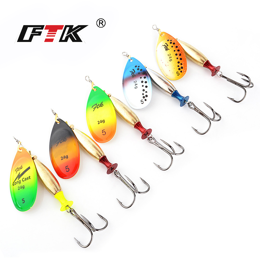 FTK 18g 24g Spinner Bait Hard  - Fishing Hook Treble review and price