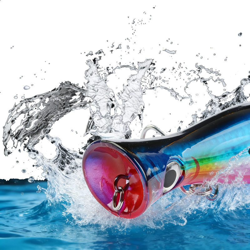 1pc 43g Big Popper Floating Wo - Fishing Hook Treble review and price