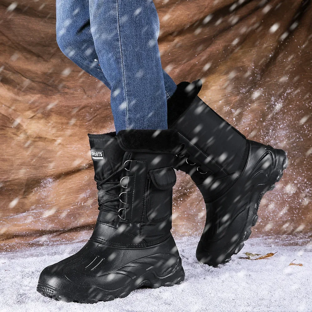 Men Winter Snow Boots Outdoor  - Fishing Hook Size review and price