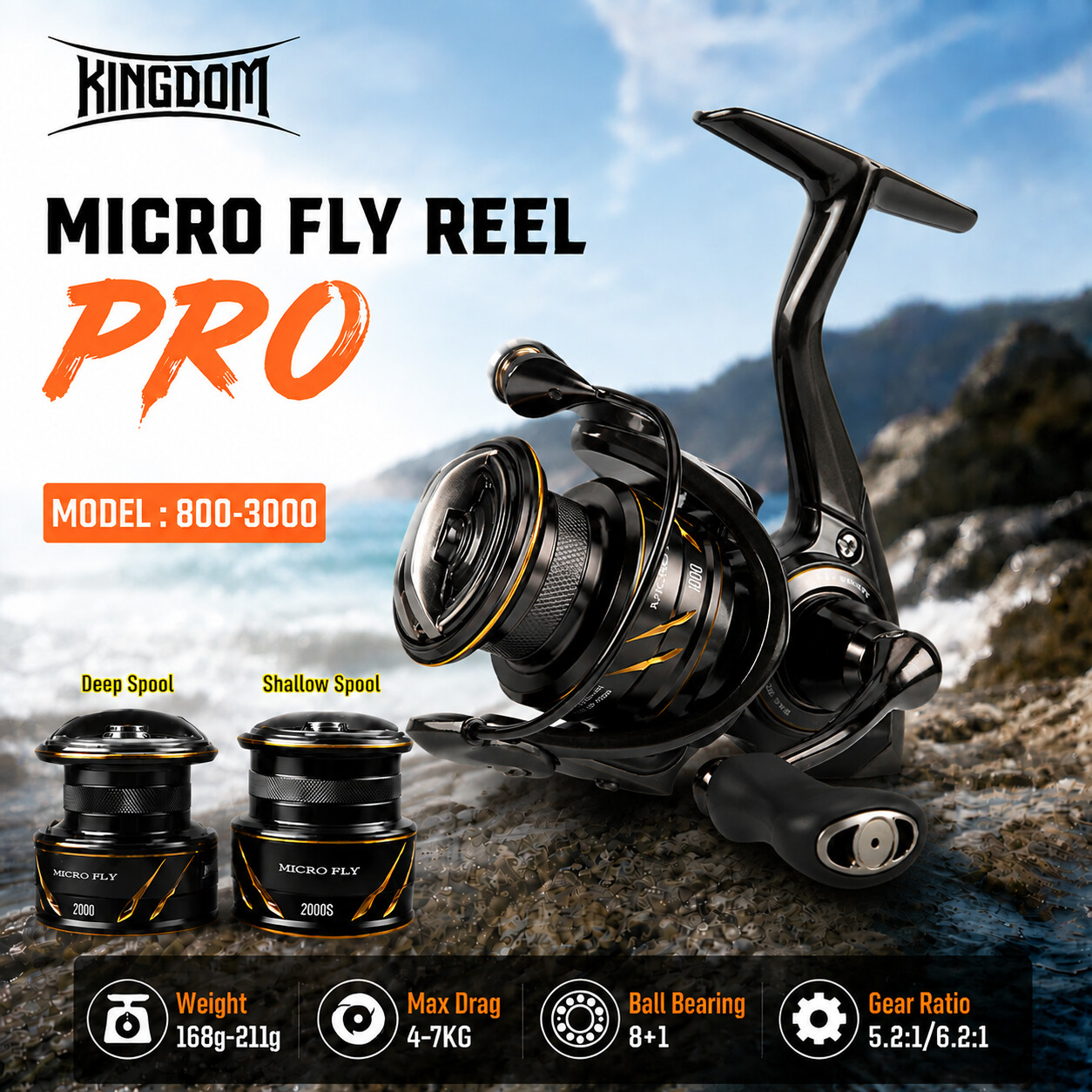 Kingdom Micro Fly Pro Fishing  - Abu Garcia Reel Revo review and price